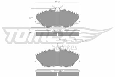 Bremžu uzliku kompl., Disku bremzes TOMEX Brakes TX 11-72 1