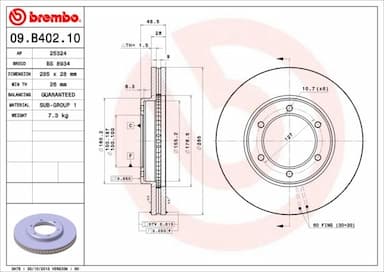 Bremžu diski BREMBO 09.B402.10 1