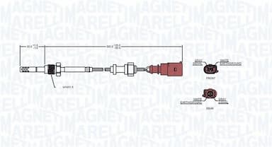 Devējs, Izplūdes gāzu temperatūra MAGNETI MARELLI 172000015010 2