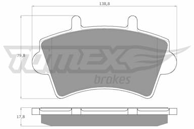 Bremžu uzliku kompl., Disku bremzes TOMEX Brakes TX 13-02 1