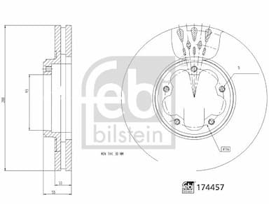 Bremžu diski FEBI BILSTEIN 174457 3