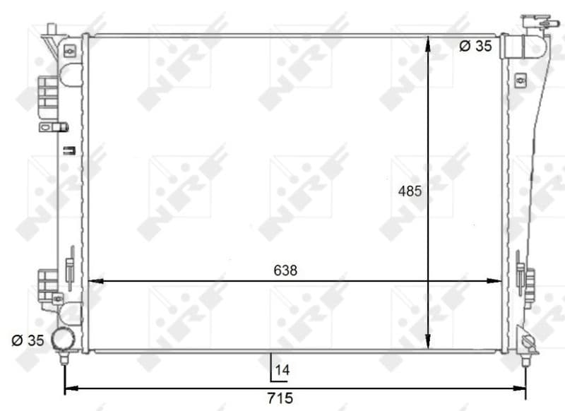 Radiators, Motora dzesēšanas sistēma NRF 59092 1