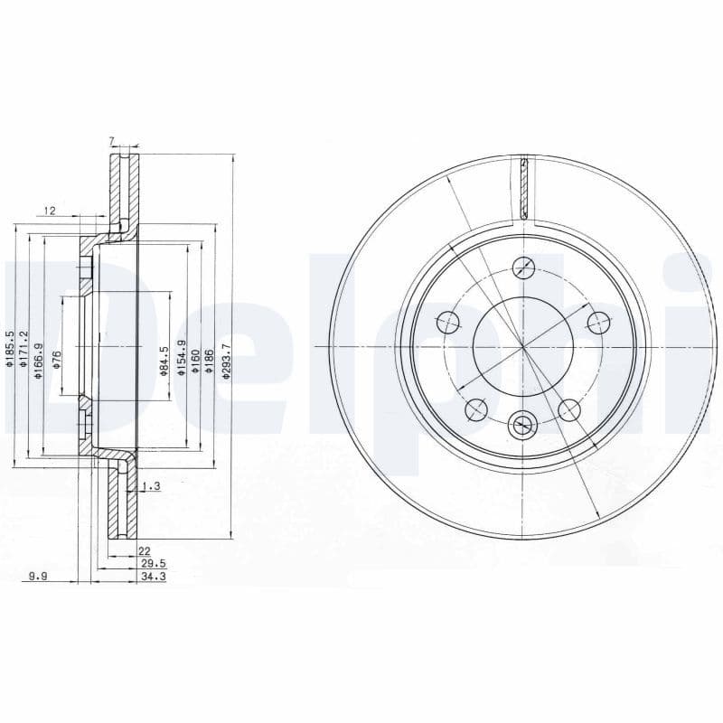 Bremžu diski DELPHI BG3893 1