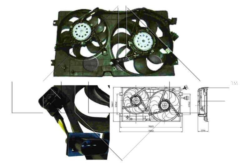 Ventilators, Motora dzesēšanas sistēma NRF 47403 1