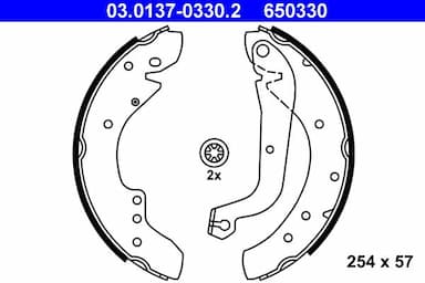 Bremžu loku komplekts ATE 03.0137-0330.2 1