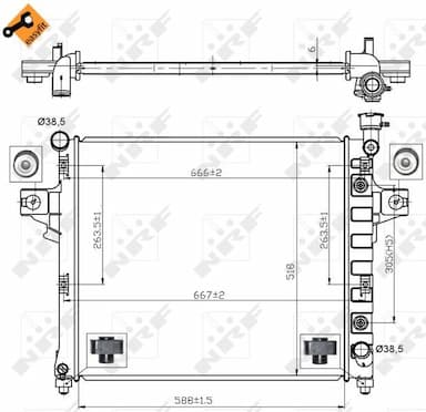 Radiators, Motora dzesēšanas sistēma NRF 53031 3