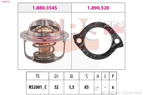 Termostats, Dzesēšanas šķidrums EPS 1.880.354 1