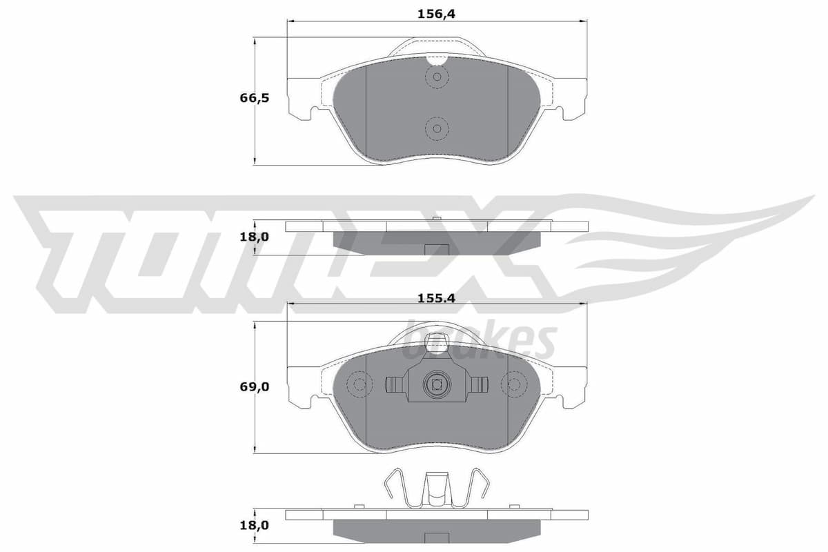 Bremžu uzliku kompl., Disku bremzes TOMEX Brakes TX 13-51 1