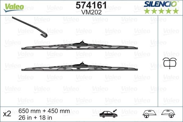 Stikla tīrītāja slotiņa VALEO 574161 1