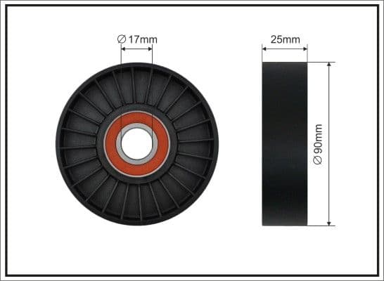 Spriegotājrullītis, Ķīļrievu siksna CAFFARO 12-98 1