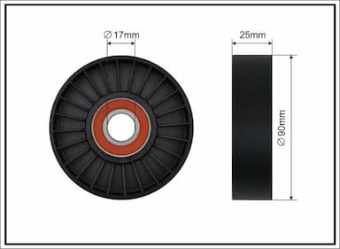 Spriegotājrullītis, Ķīļrievu siksna CAFFARO 12-98 1