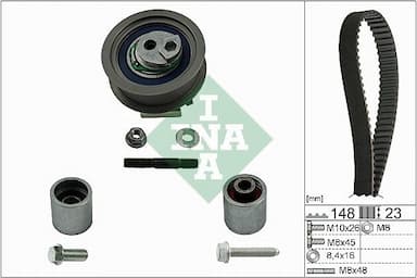 Zobsiksnas komplekts INA 530 0445 10 1