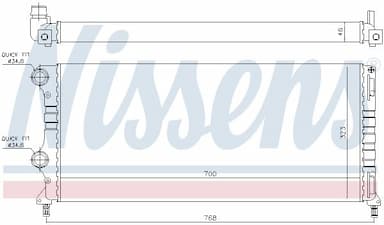 Radiators, Motora dzesēšanas sistēma NISSENS 61765 5