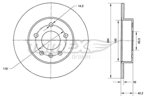 Bremžu diski TOMEX Brakes TX 70-06 1