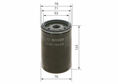 Eļļas filtrs BOSCH 0 451 103 259 5