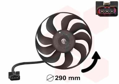 Ventilators, Motora dzesēšanas sistēma VAN WEZEL 5888745 1