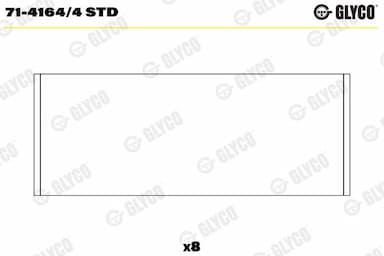 Klaņa gultnis GLYCO 71-4164/4 STD 1