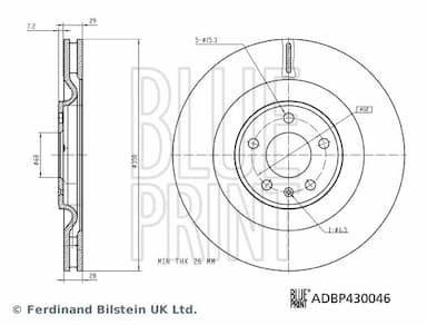 Bremžu diski BLUE PRINT ADBP430046 3