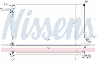 Radiators, Motora dzesēšanas sistēma NISSENS 63731 6
