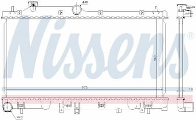 Radiators, Motora dzesēšanas sistēma NISSENS 67719 5