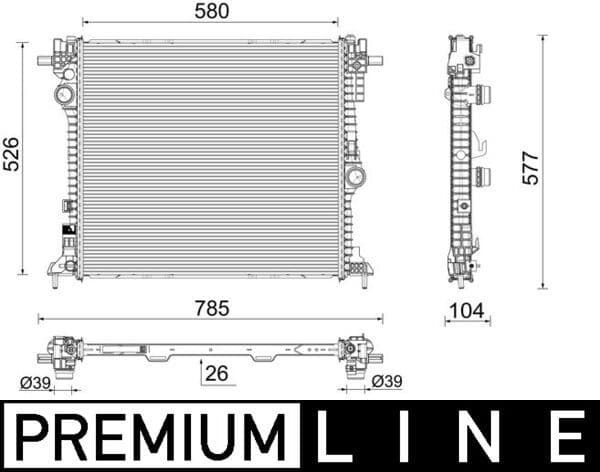 Radiators, Motora dzesēšanas sistēma MAHLE CR 2587 000P 1