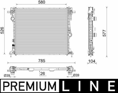 Radiators, Motora dzesēšanas sistēma MAHLE CR 2587 000P 1