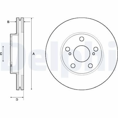 Bremžu diski DELPHI BG4711C 1