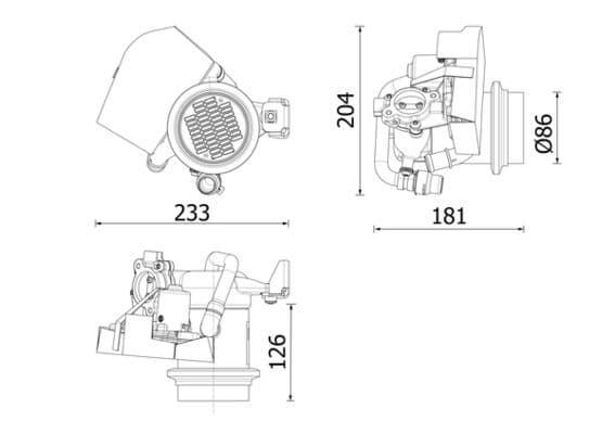 Radiators, Izplūdes gāzu recirkulācija MAHLE CE 40 000P 1