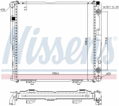 Radiators, Motora dzesēšanas sistēma NISSENS 62751A 5