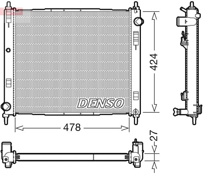 Radiators, Motora dzesēšanas sistēma DENSO DRM46044 1