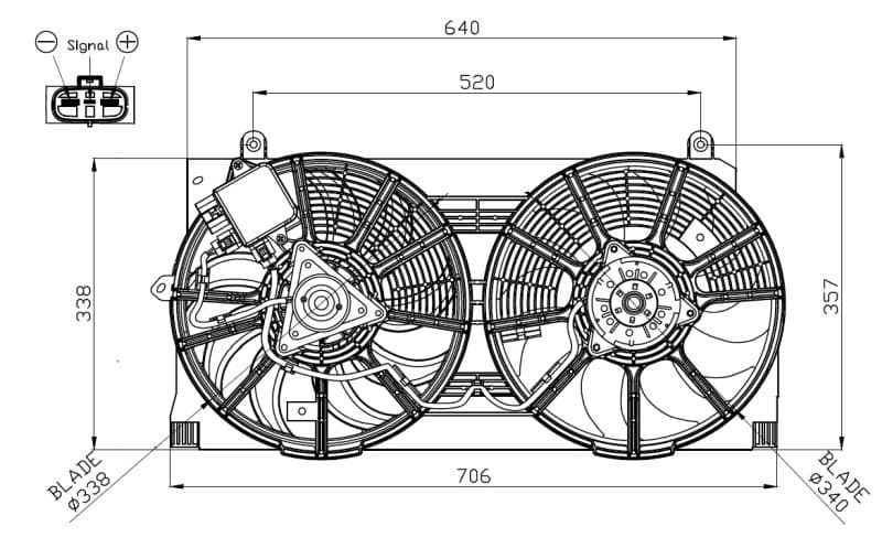 Ventilators, Motora dzesēšanas sistēma NRF 47940 1