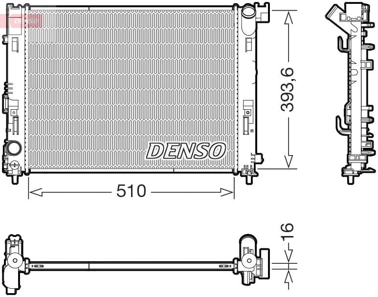 Radiators, Motora dzesēšanas sistēma DENSO DRM46103 1