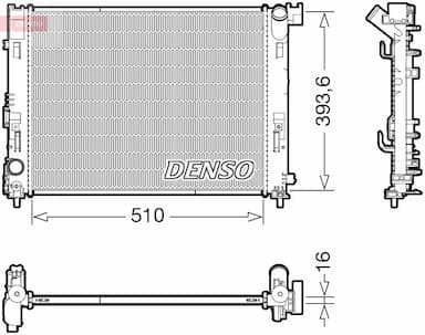 Radiators, Motora dzesēšanas sistēma DENSO DRM46103 1