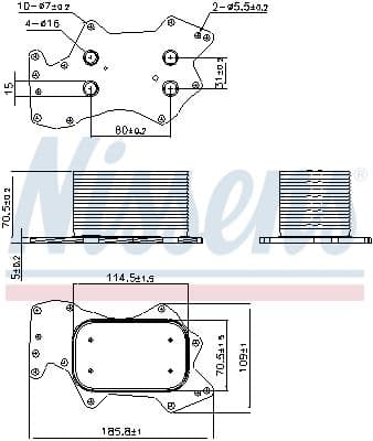 Eļļas radiators, Motoreļļa NISSENS 90910 5