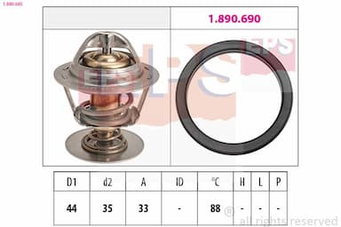 Termostats, Dzesēšanas šķidrums EPS 1.880.685 1