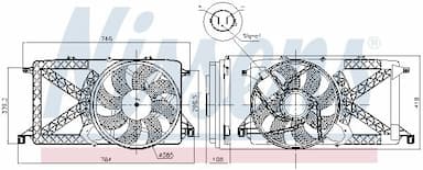 Ventilators, Motora dzesēšanas sistēma NISSENS 85827 6