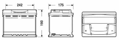 Startera akumulatoru baterija EXIDE EB621 2