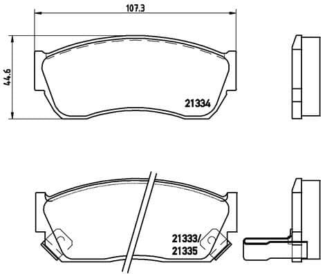 Bremžu uzliku kompl., Disku bremzes BREMBO P 79 005 1