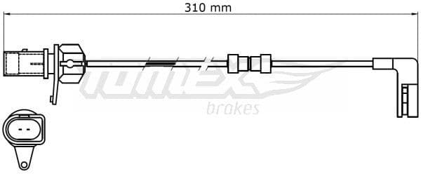 Indikators, Bremžu uzliku nodilums TOMEX Brakes TX 31-39 1