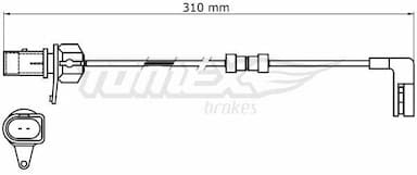 Indikators, Bremžu uzliku nodilums TOMEX Brakes TX 31-39 1