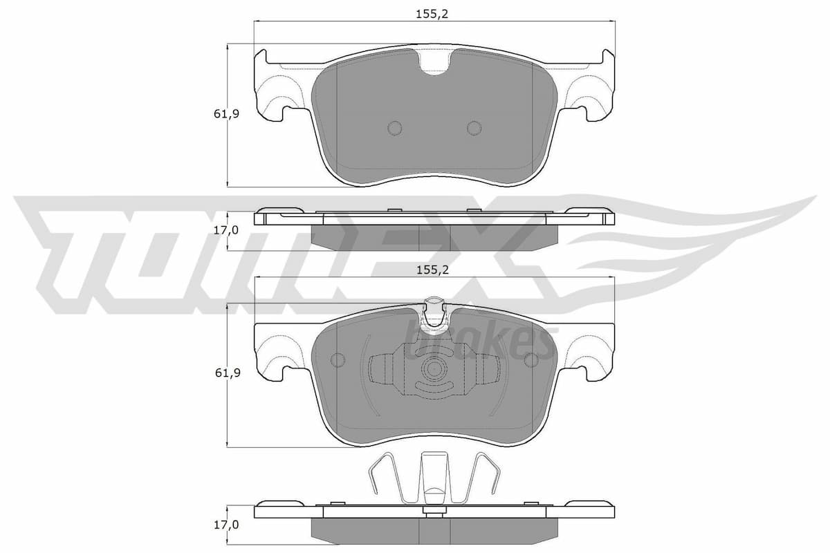 Bremžu uzliku kompl., Disku bremzes TOMEX Brakes TX 18-35 1