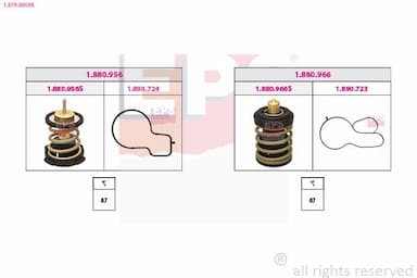 Termostats, Dzesēšanas šķidrums EPS 1.879.985KK 1