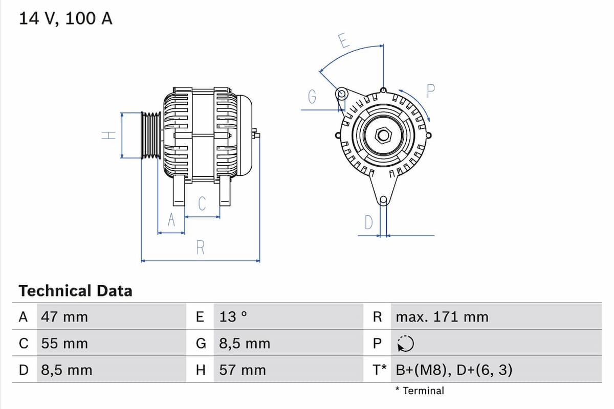 Ģenerators BOSCH 0 986 040 370 1