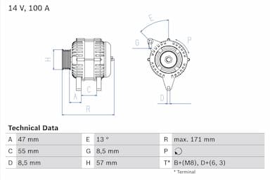 Ģenerators BOSCH 0 986 040 370 1