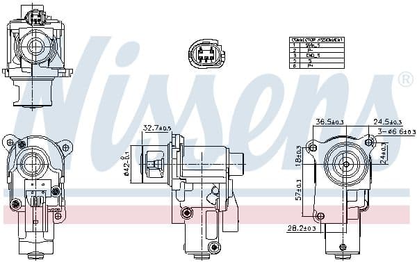 Izpl. gāzu recirkulācijas vārsts NISSENS 98552 1