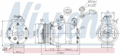 Kompresors, Gaisa kond. sistēma NISSENS 89196 7