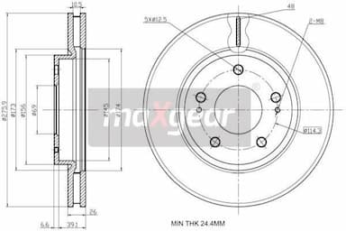 Bremžu diski MAXGEAR 19-2388 1