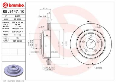 Bremžu diski BREMBO 09.9147.10 1