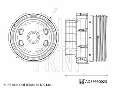 Vāks, Eļļas filtra korpuss BLUE PRINT ADBP990023 3