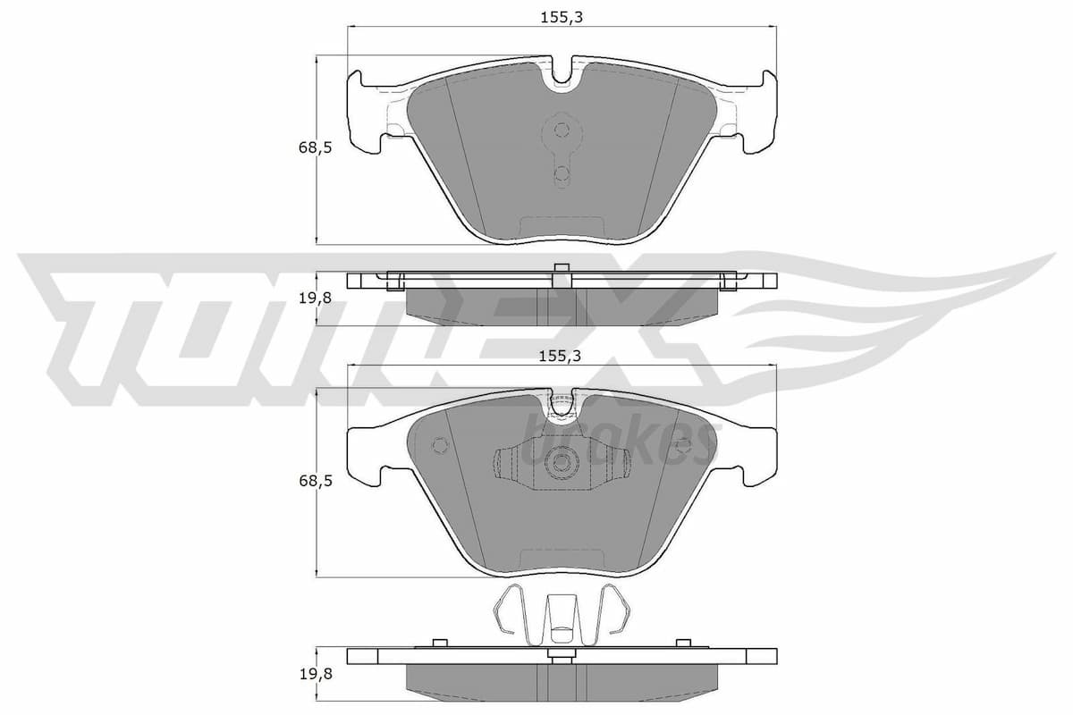 Bremžu uzliku kompl., Disku bremzes TOMEX Brakes TX 13-251 1